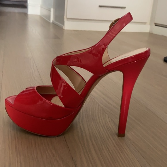 Alexander Birman Red Patent Platform Heels 10 - Picture 4 of 10